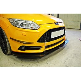 Накладка сплиттер на передний бампер на Ford Focus III ST